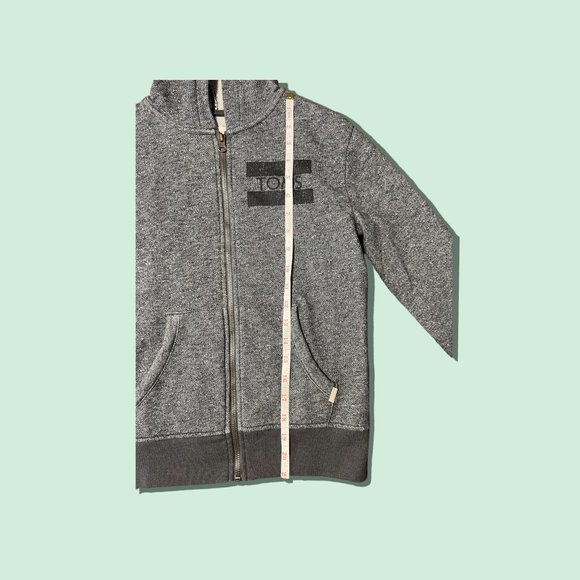 ๐ฅ TOMS ZIP-UP HOODIE GREY ๐ฅ - Picture 4 of 7